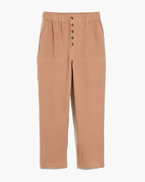 Tapered Button-Front Pant | Tan